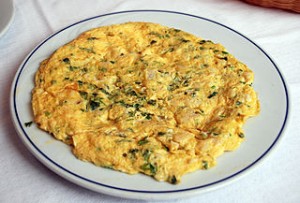 Tortilla de setas sin huevo para el colesterol